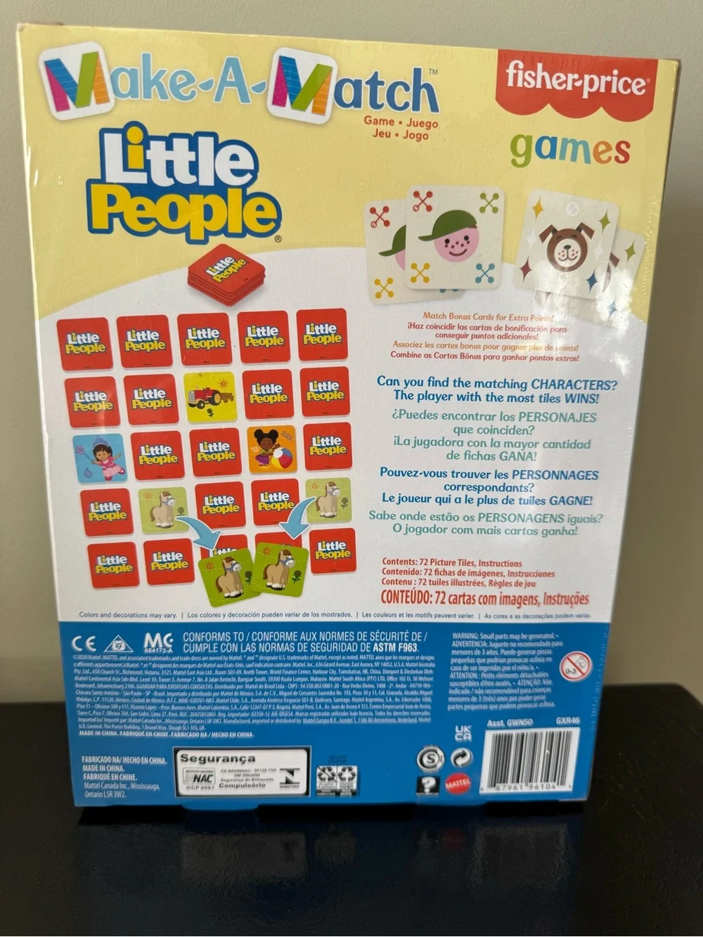 Fisher-Price Make-A-Match Little People Card Game NIB